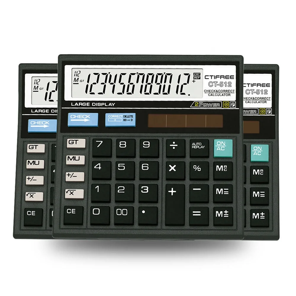 Wholesale 12 Digit Financial Accounting Special Computer CT-512 Business Office Calculator Desktop Calculator