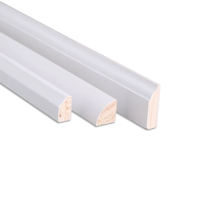 Modern Shoe Moulding Water Proof Trim White Primed Wooden Quarter Round Wood MDF Small Moldings