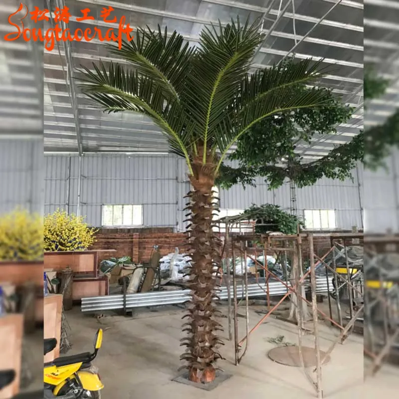 8 Meter Fiberglass artificial tree palm trees price artificial outdoor artificial tree coconut