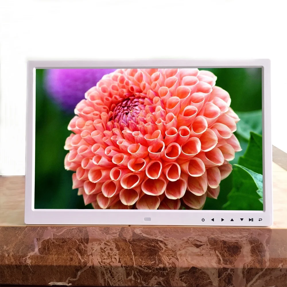 Черно-белые большие Многофункциональные цифровые фоторамки с аудиозвуком 17