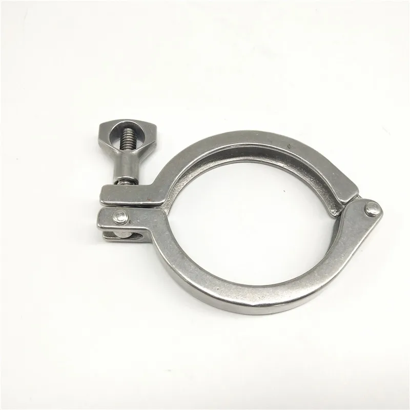 China low price Stainless Steel  304/316 Sanitary Pipe Fitting Tri Clover Ferrule AISI304 High-Pressure Clamp 13MHP
