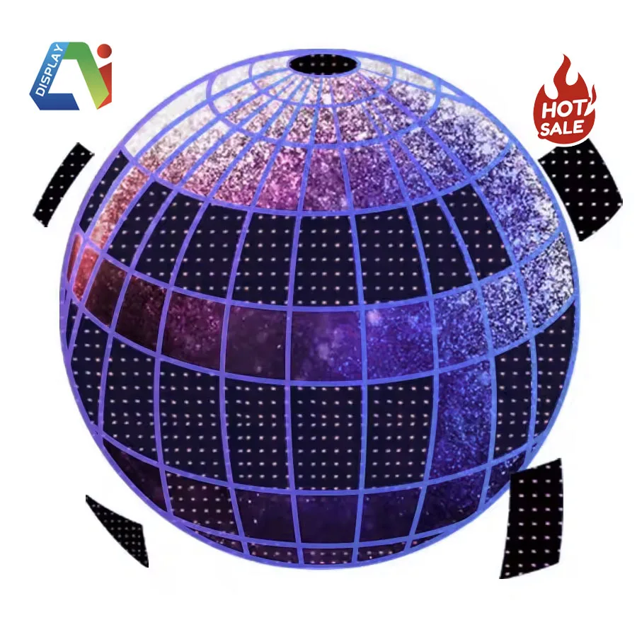 2025 Factory Christmas Series Electronic Screen LED Sphere Display Indoor 360 Degree Globe LED Heart& Ball Display Sexy Bar& KTV