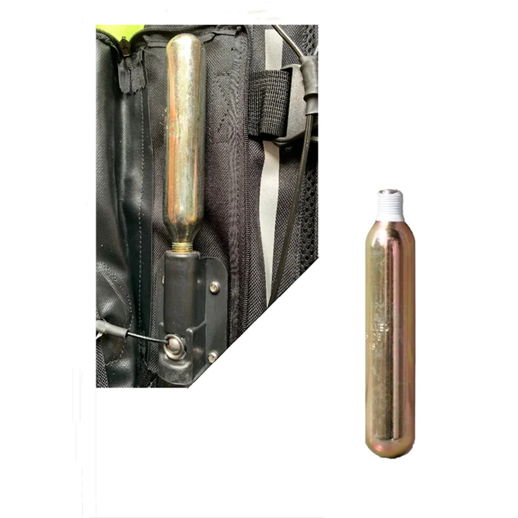 50cc 60cc 100cc CO2 Canisters can vessel canister CO2 threaded cartridge for motorcycle airbag vest