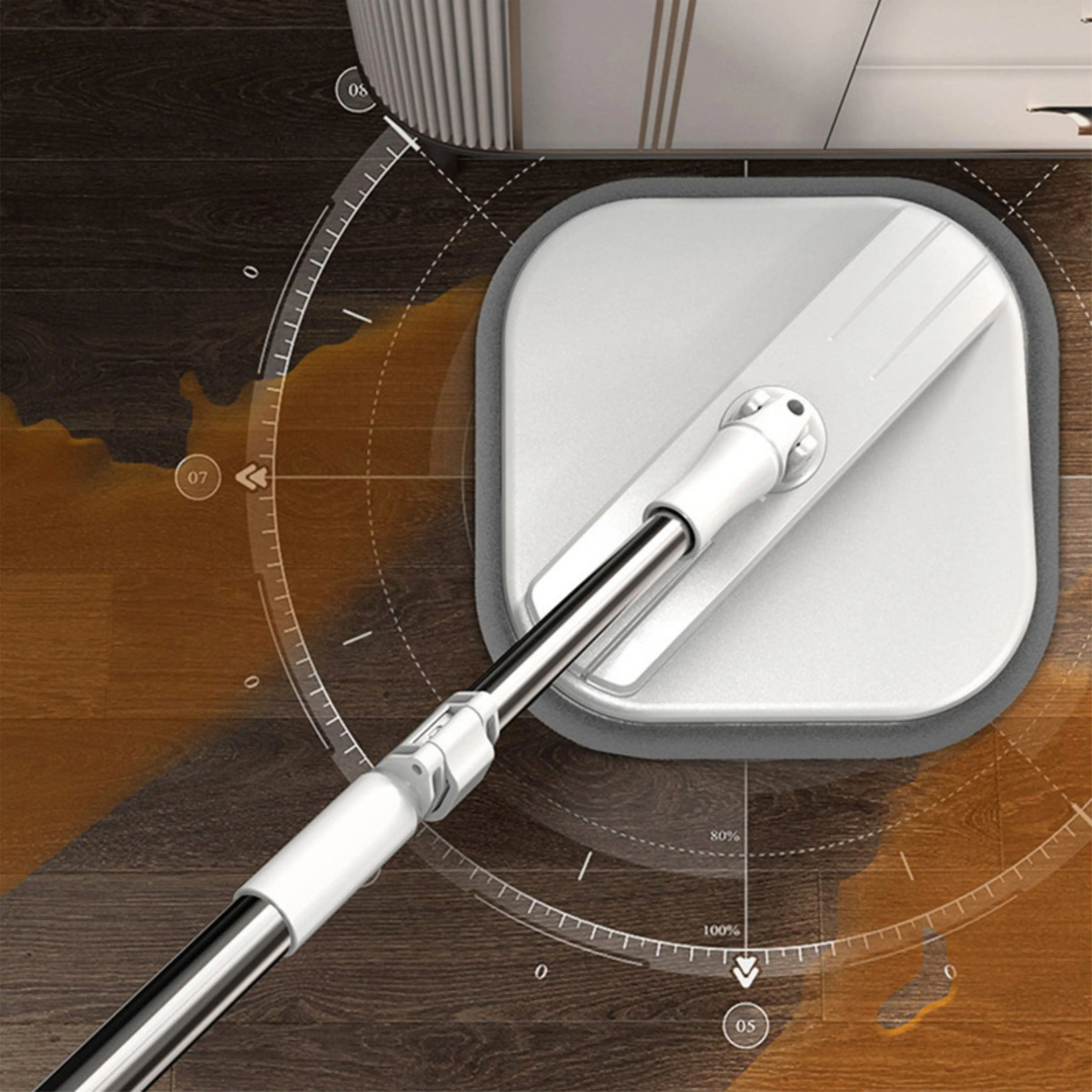 New technology Home Mops Cleaning Floor Sewage Separation Rotating Squeeze Mop With Bucket Microfiber  Quick Dry Spin Mop