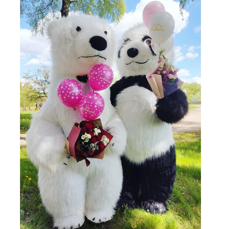 2.6m  Adult Inflatable Panda Polar Bear Costume Mascot Adult Cosplay Dress