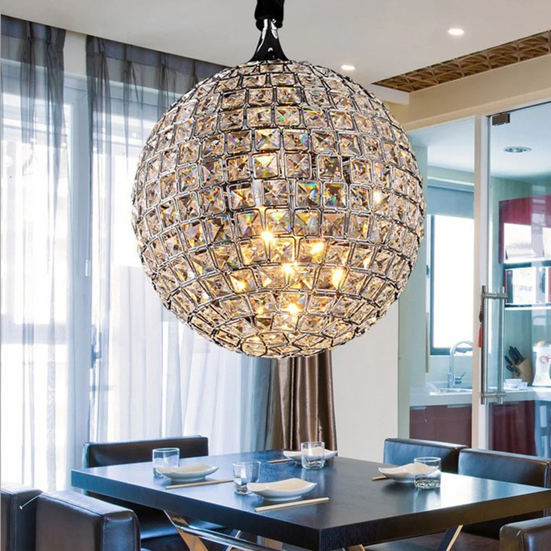 Custom hotel round large nordic luxury beaded chandeliers foyer living room pendant ceiling light led modern crystal chandelier