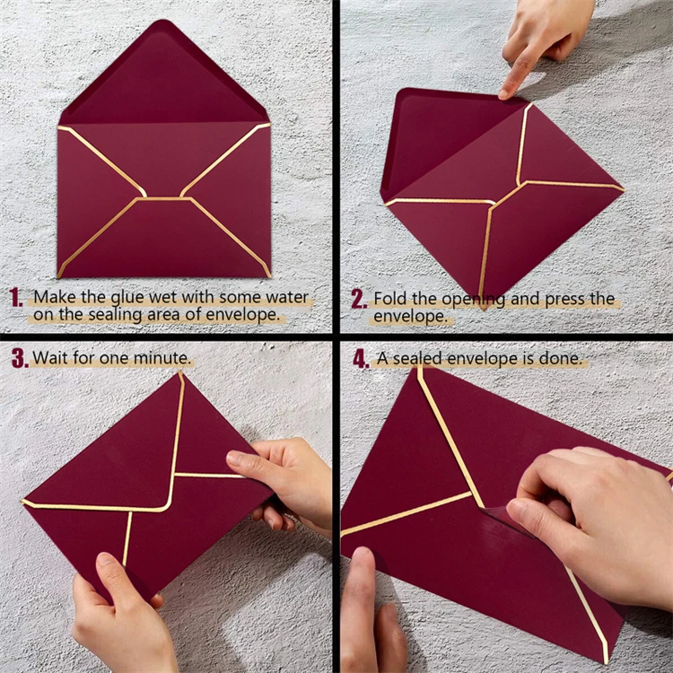 KM technology golden supplier beautiful colored embossed uv hot stamping gift bag invitation paper envelopes greeting card