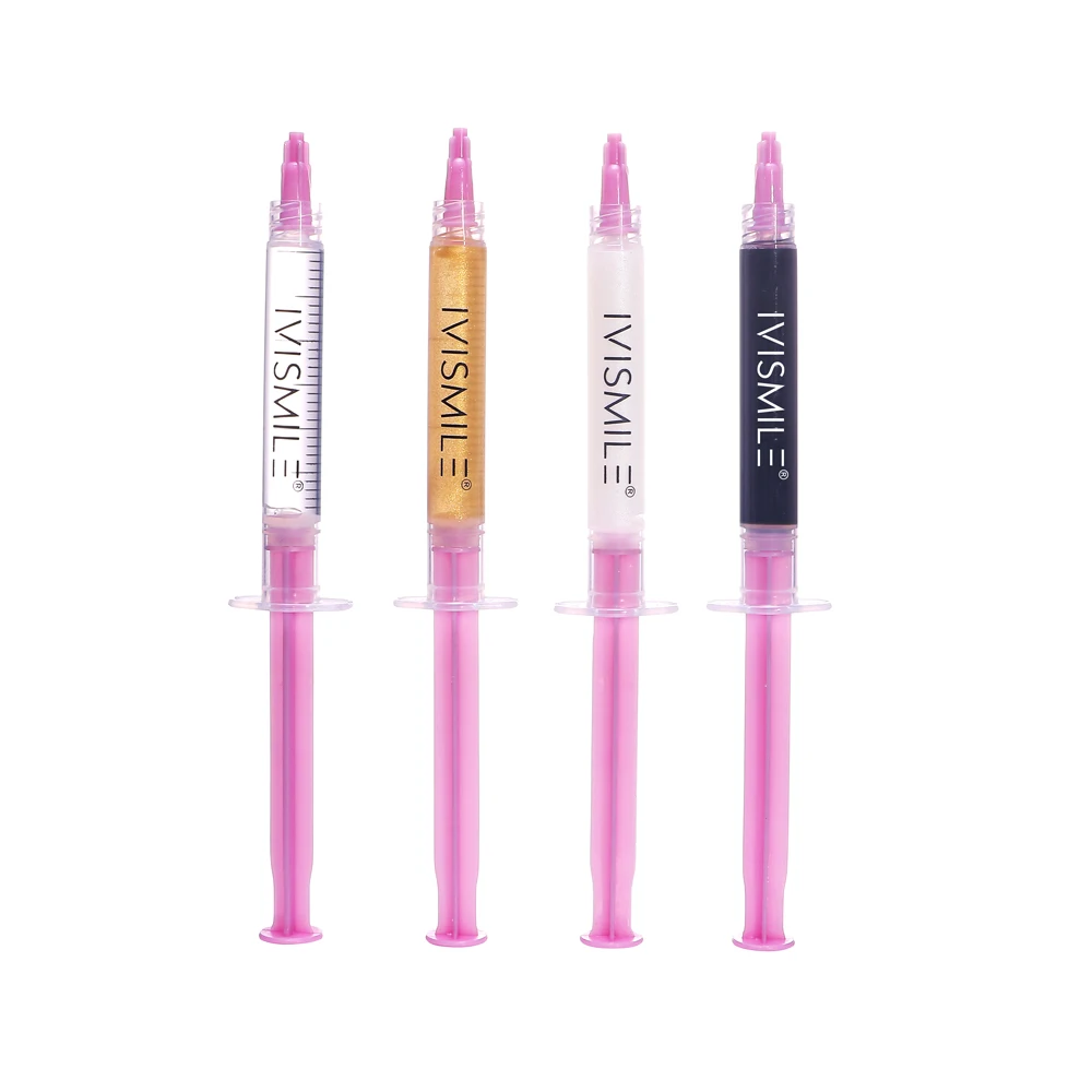 IVISMILE Professional Family Use  3ml Syringe 24k Gold Teeth Whitening Gel Caramide Peroxide