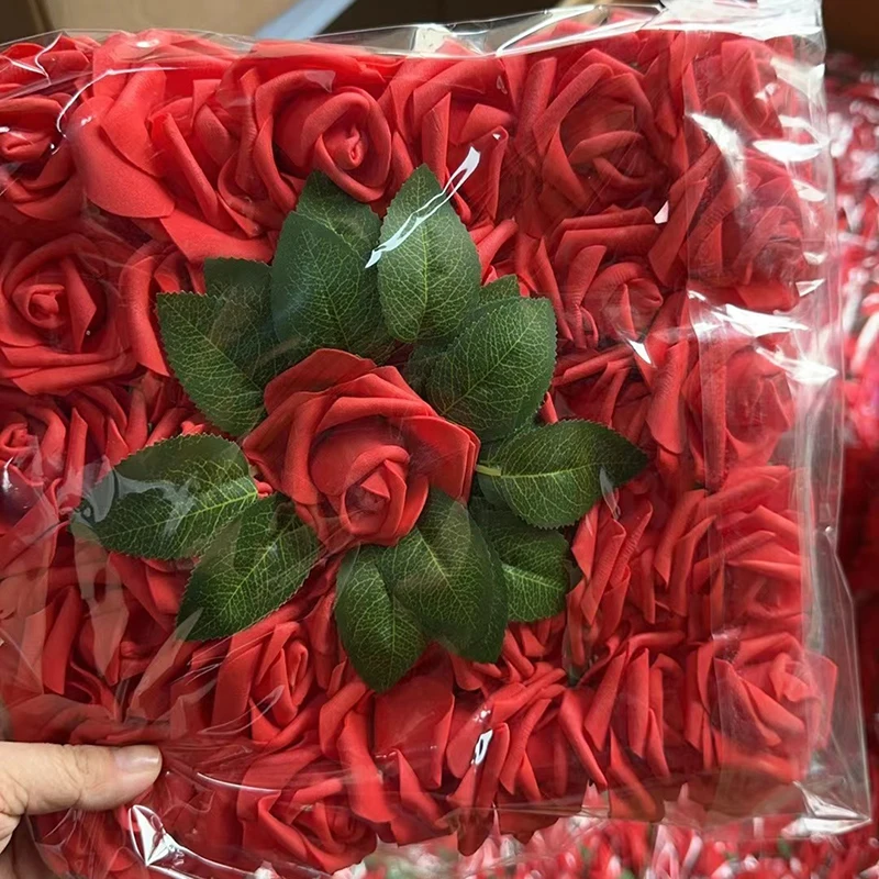 30pc Red Big Foam Rose Head Artificial Pe Flower Handmade Diy Material Rose Artificial Foam Rose For Wedding