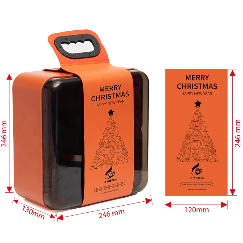 CNC Manual Coffee Bean Grinder With Wooden Storage Barrel For Gift Set