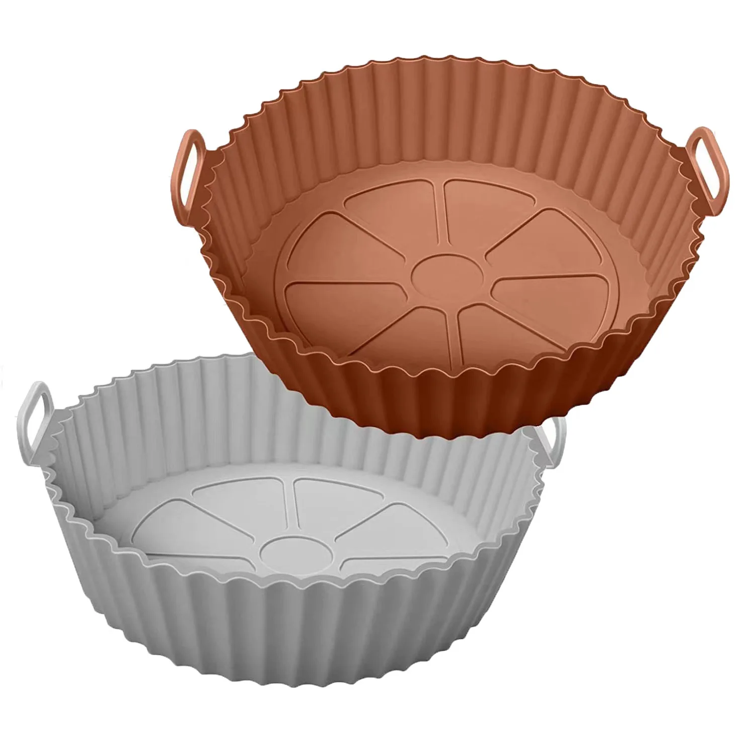 110g Air Fryer Silicone Liners Pot for 3 to 5 QT  Air Fryer Silicone Basket Bowl Reusable Baking Tray Oven Accessories