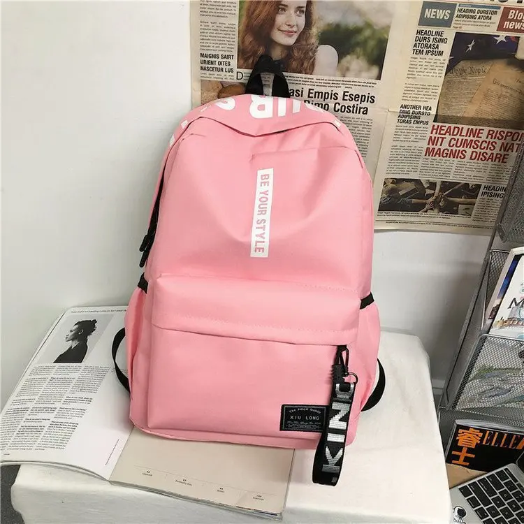 2024 New Backpack For Men And Women Middle And High School Students High Capacity Korean Campus Canvas Backpack