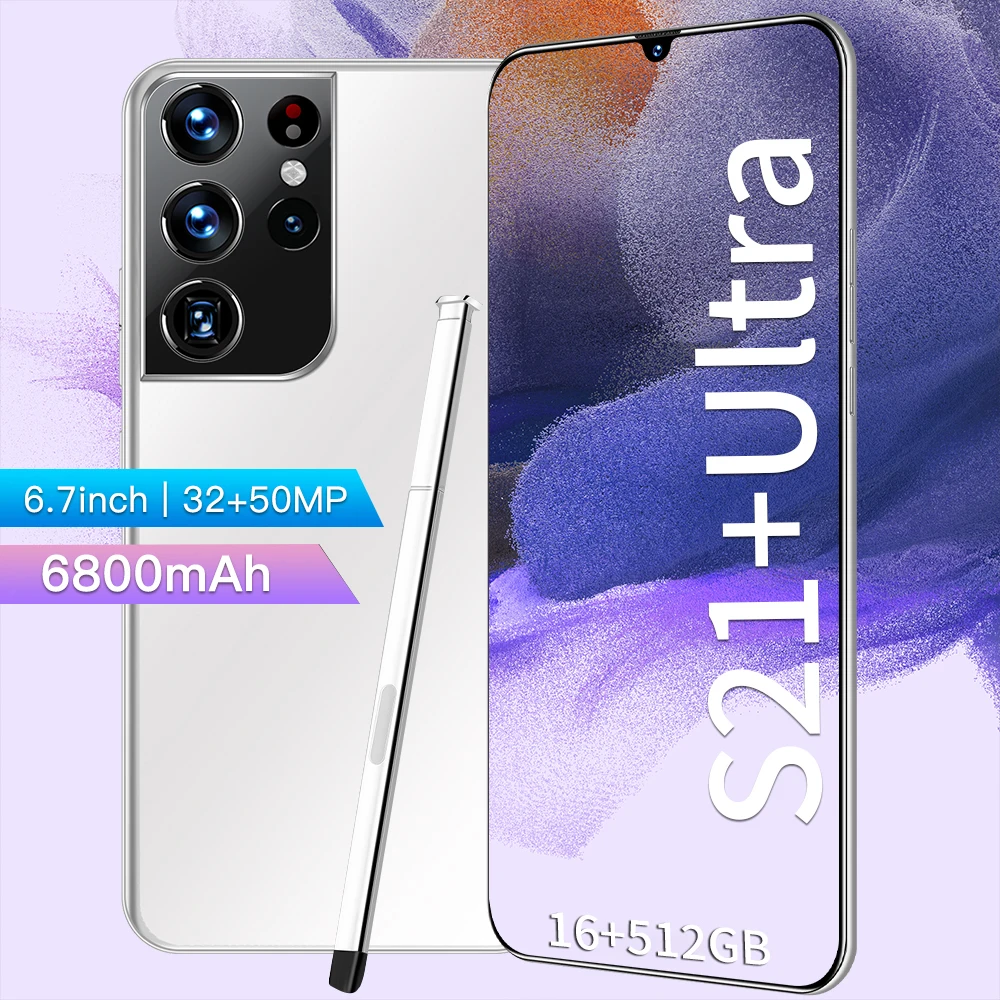 Смартфон S21 Ultra 16 + 512 ГБ Android со стилусом 4G 5G