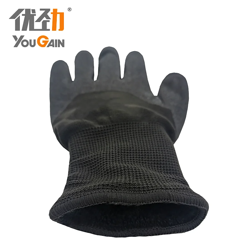 Great grip performance and oil resistance sandy nitrile coating General Purpose Work Gloves  winter glove