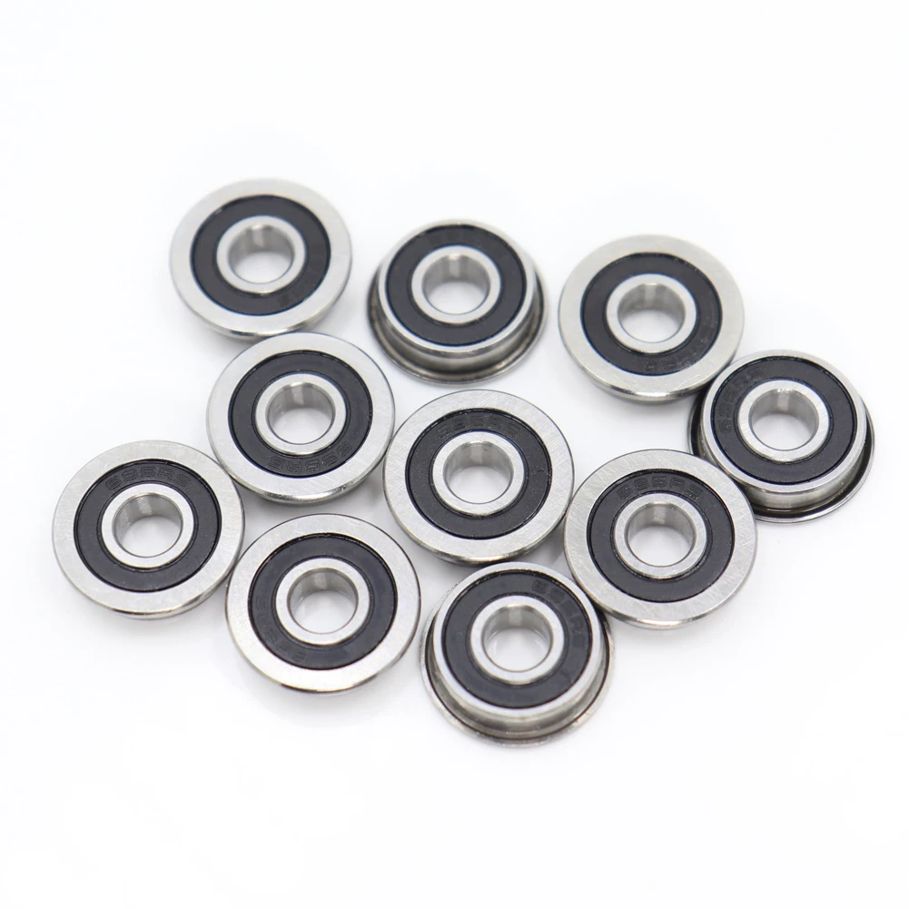 F695 2RS 5*13*4 мм ABEC-7 Фланцевый Подшипник Миниатюрный RS-упорные шариковые подшипники F695RS для 3D принтер