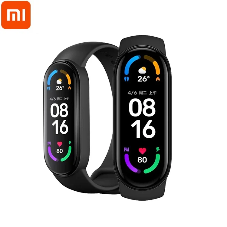 Original Global Version Xiaomi Mi band6 Wristband bt 5.0 5ATM Blood Pressure Waterproof Fitness Bracelet Tracker Mi Band 6
