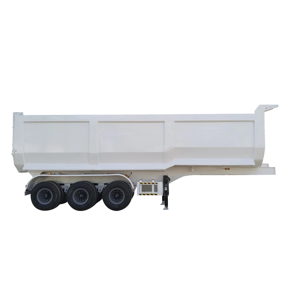 tri-axle U shape Hydraulic dumping rear end dump tipper semi trucks trailer for trucks