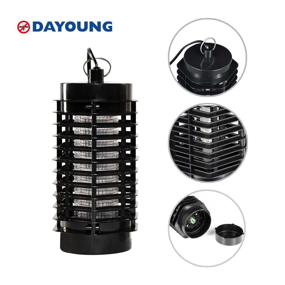 Black color EU market ABS 8pcs UV LED 120V/220V 1.5M VDE plug CE approved Dining Room use Mosquito Killer Lamp