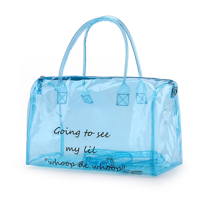 2022 Summer Fashion Large Plastic Waterproof tote travel transparent bag