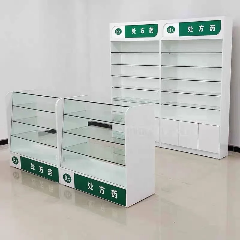 Retail pharmacy store furniture display showcase