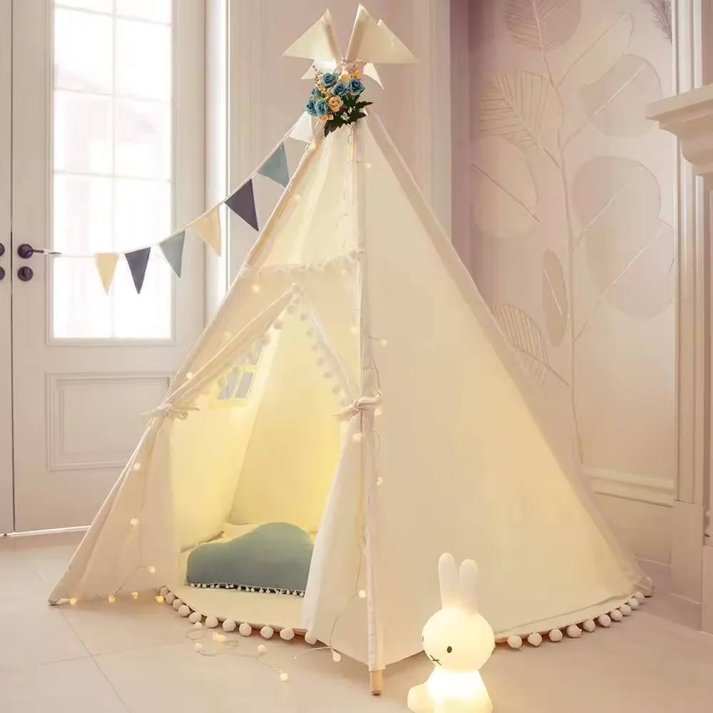 Wholesale Portable Infantil Baby LED Decoration Outdoor Indoor Play House Teepee Play Toy Kids Tent