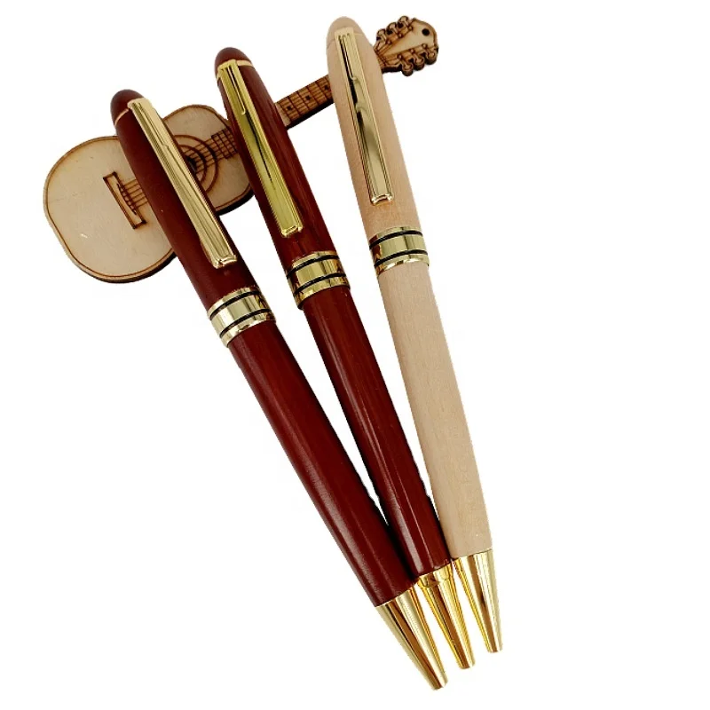 Wooden ballpoint pen custom assorted solid wood walnut pen beech birch wood ballpoint pen