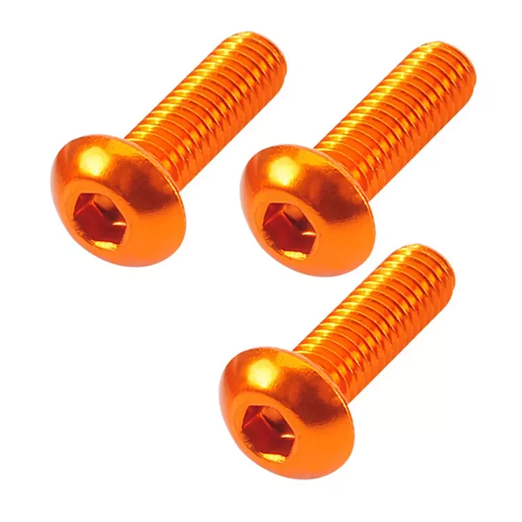Custom Anodized colors 6063 aluminum hex socket button head screw