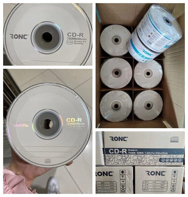 Wholesale cd-r Disc 52X 700mb Blank cd in Bulk