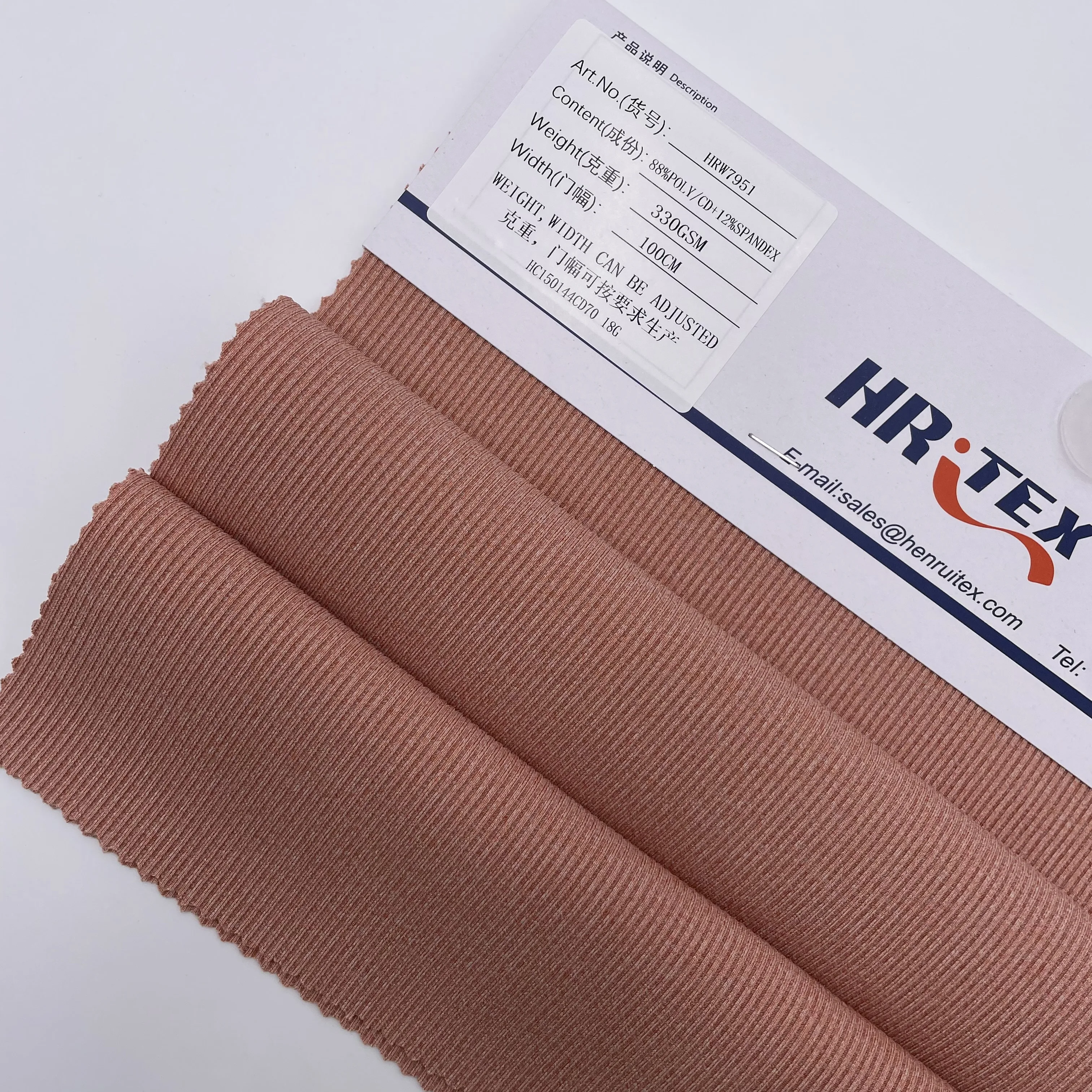 Ottoman ribbed tracksuit pant knitted fabric