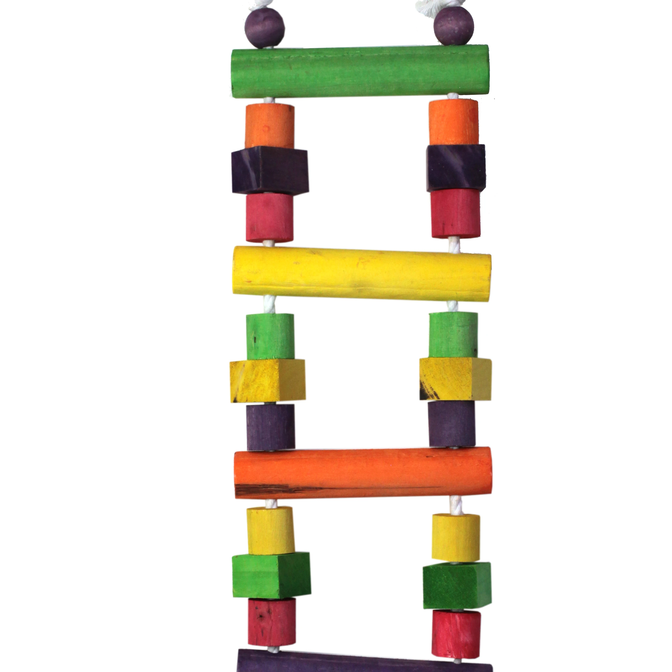 Colorful Wood Ladder Bird Toys Parrot Cage Accessories For Parrot Budgie Love Bird Conures Parakeets macaw