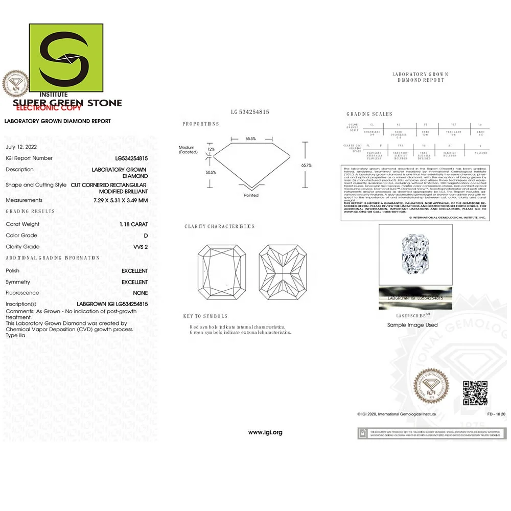 SuperGS SGSD045 Cultivation Made IGI Certified Vvs Per Carat Melee Round Si Cvd Hpht Loose Stone Lab Grown Diamond