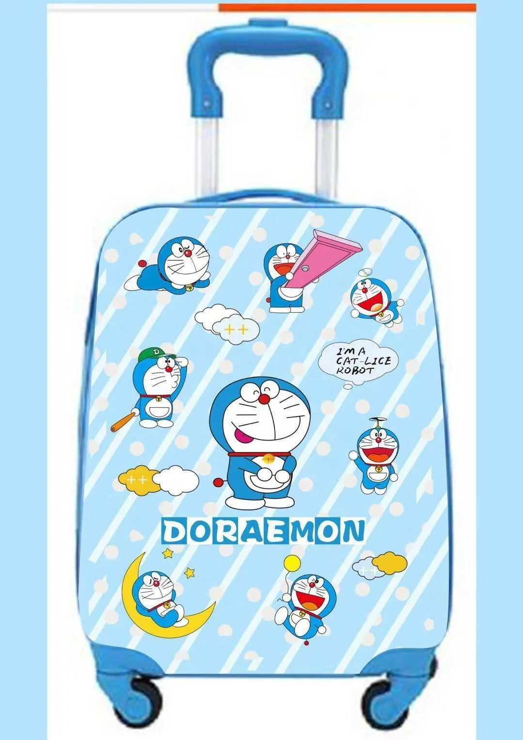Hot Selling Cheap ABS PC Children Cute Cartoon Character Suitcase Wholesale OEM Custom 16 Inch Printing Hard Shell Kids Luggage
