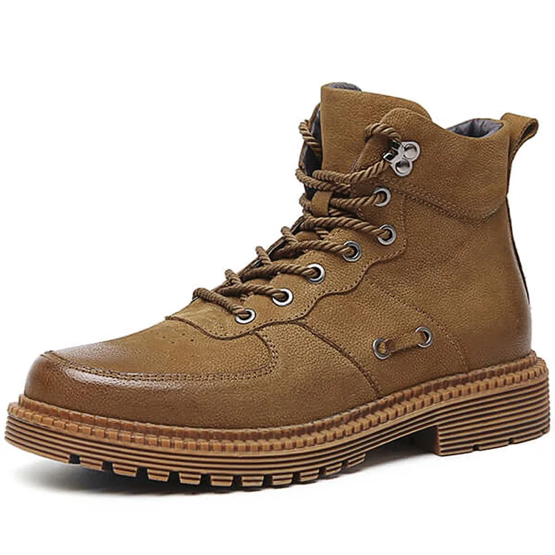 Custom design Fashion  Genuine leather luxury Martin boots Chelsea rubber boot winter ankle shoes for men