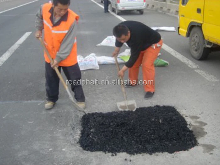 winter highway repair cracks cold asphalt