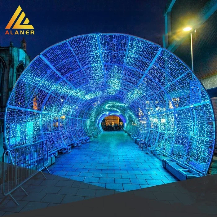 Factory wholesale Led 3d Large stars Arch Light Outdoor waterproof Decoration Arch Street tunnel Motif Lights