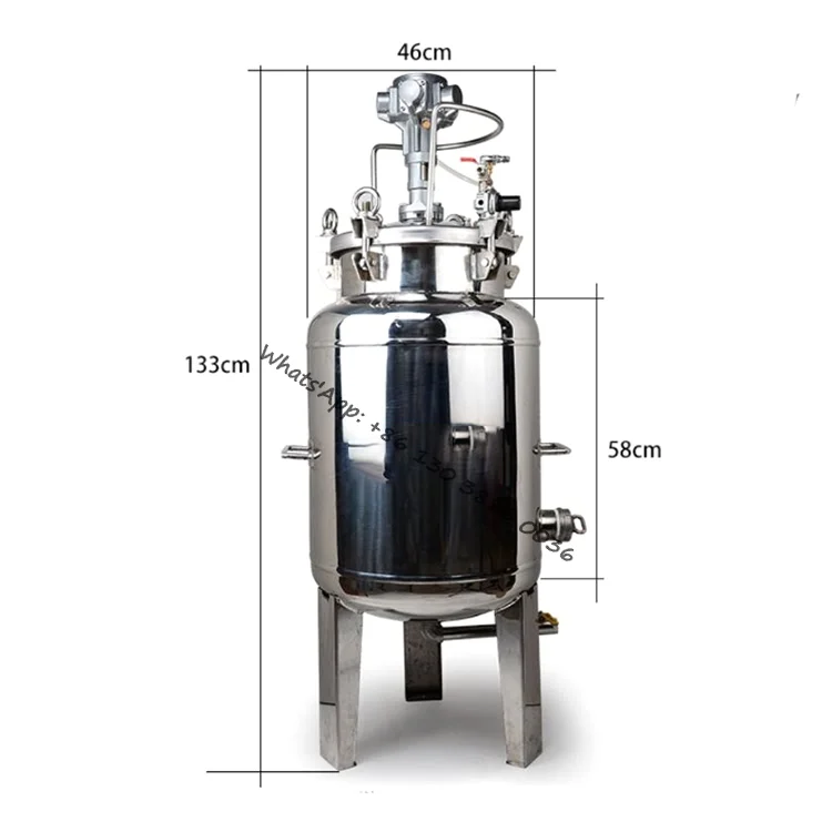 Портативная система распыления краски 60 л, автоматические воздушные верхние и нижние порты подачи, резервуар с внутренним ведром и смесителем