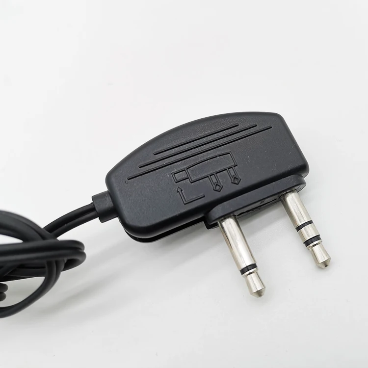 Cheap 2 Plug Retractable Wire Airline Earphone Foldable Disposable Earphone