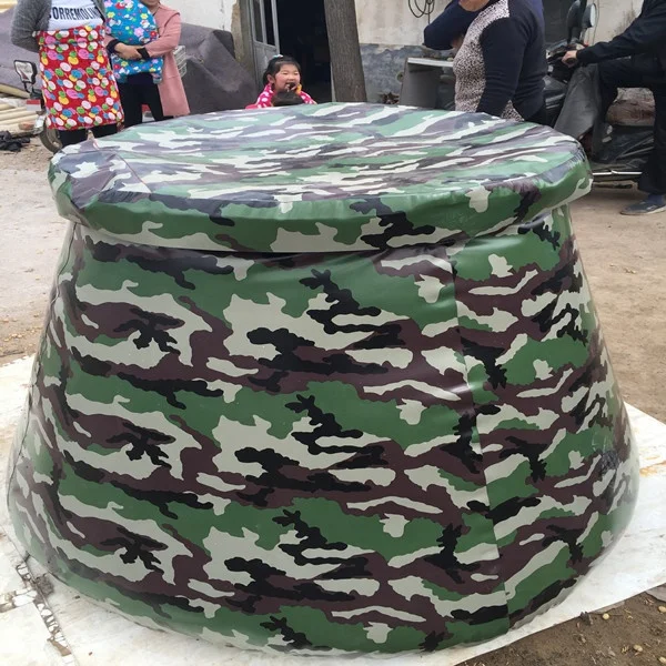 Fire fighting water bladder tanks tarpaulin fish farming tank pvc coated biofloc tarpaulin tank