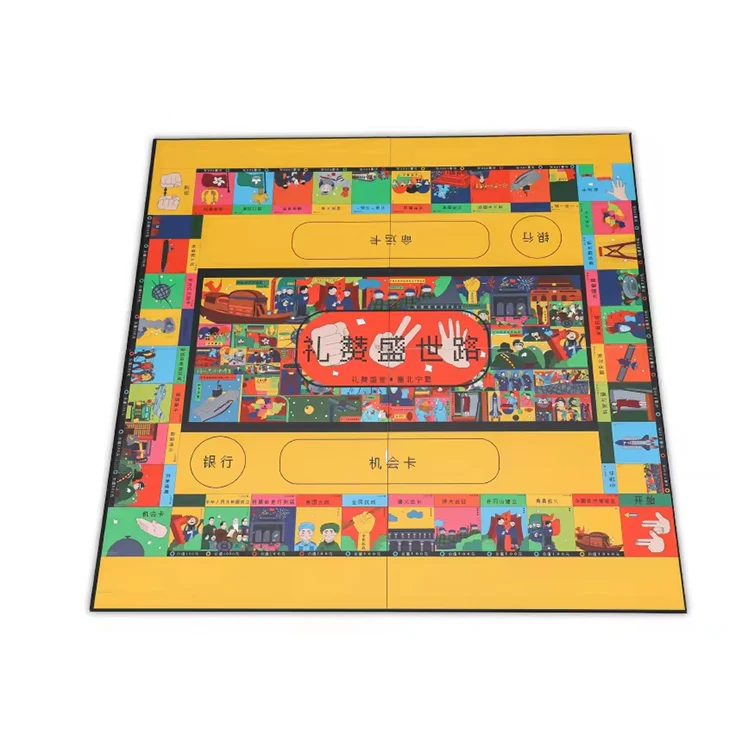 Hot Sale Paper Game Monopoli Playing Family Fun Custom Printing Juego De Mesas Travel Theme Board Game With Printing Piece