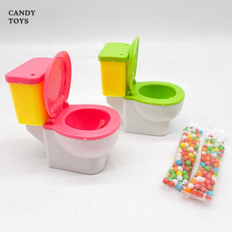 Novelty Funny Plastic Potty Toilet Bowl Toys Candy Toys With Candy For Gifts Children toy candy