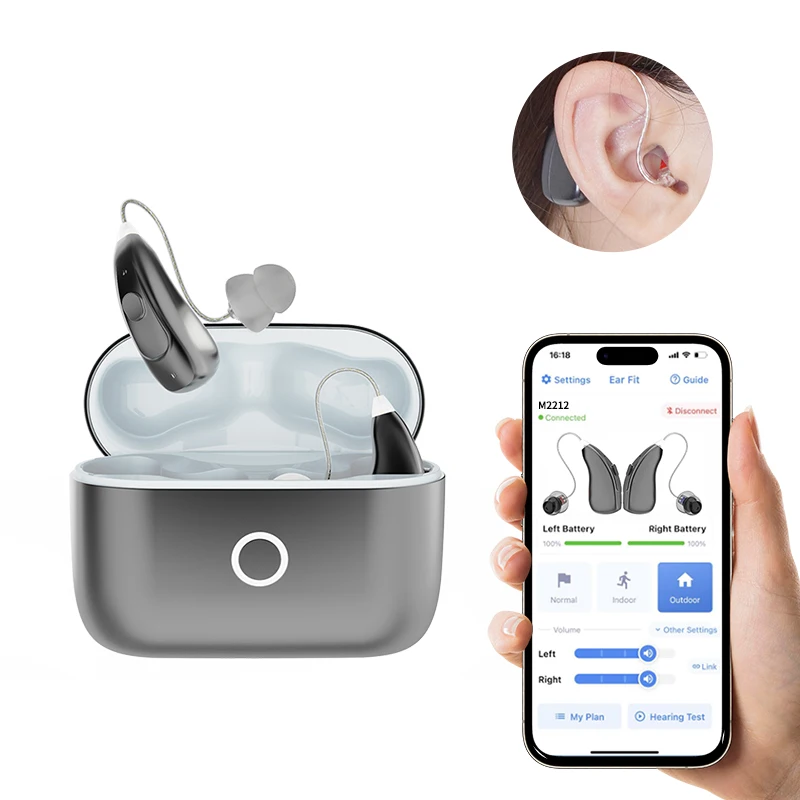 BTE Elder Care Equipment Behind the Ear Digital Mini Hearing Aid Earphone with BSCI CE RoHS