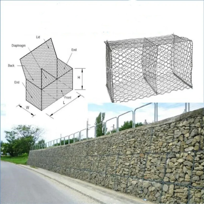 Source manufacturer stone cage welded galvanized iron wire mesh metal gabion fence decorative wall gabion box for garden