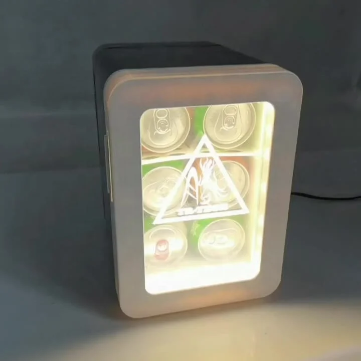 TR Portable Bluetooth wireless speaker Small Display Bar Fridge Mini Refrigerator for Drinks with LED logo and FM radio