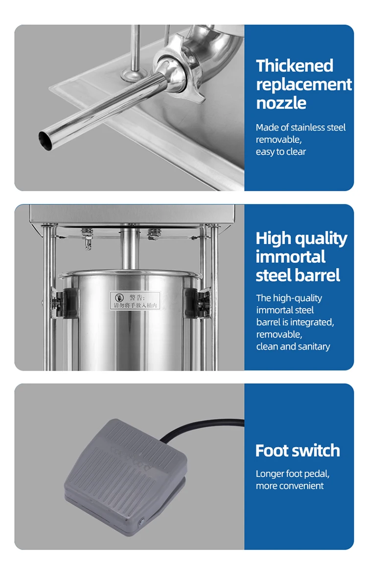 Automatic 10L Electric Sausage Making Machine Sausage Filling Machinery industrial manual Electric Sausage Stuffer