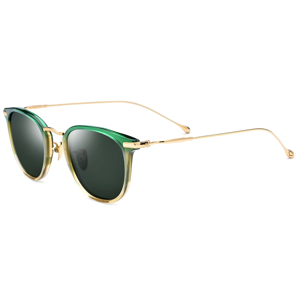 BKT1839  New ultra light pure titanium sunglasses Fashion high density acetate Polarized Sunglasses