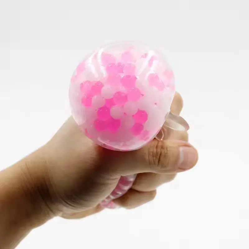 2024 TPR Decompression Toys Fruit Baby Beads Pinch Vent New Strange Squeeze Grape Ball toys