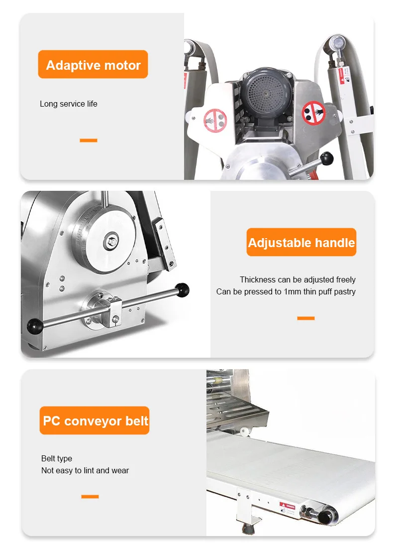 High Quality Automatic Croissant Pastry Machine Mini Dough Sheeter Table Top Dough Sheeter