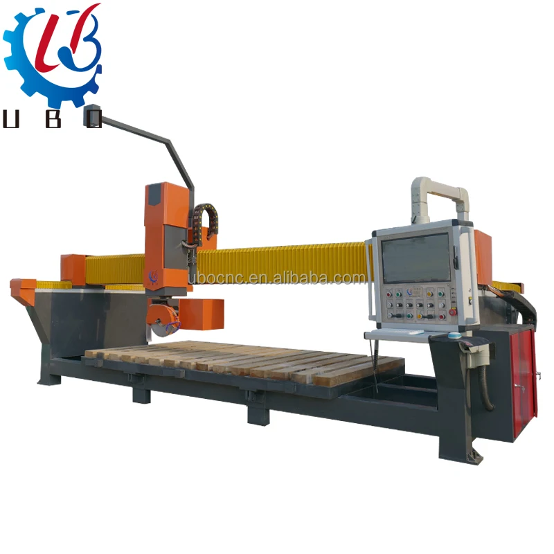 UBO cnc маршрутизатор резьба по камню 3d 5 оси мост пила гранит с 87 градусов поворотный стол