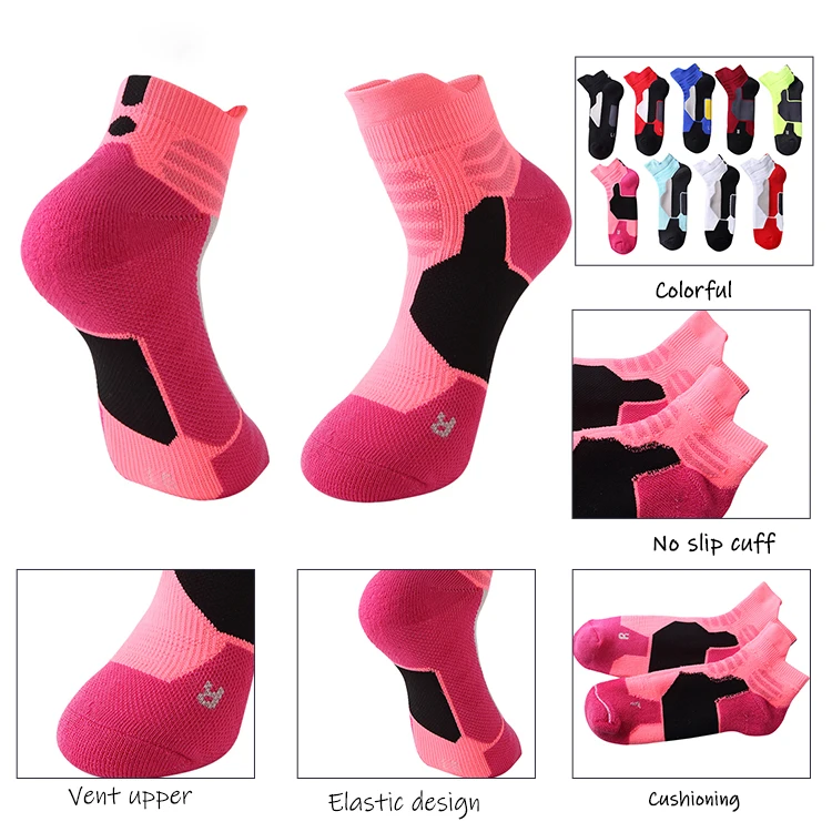 Vivid Color Thick Women Men Outdoor Sport Unisex Crew Basketball Socks Custom Compression Elite Athletic Performance Socks