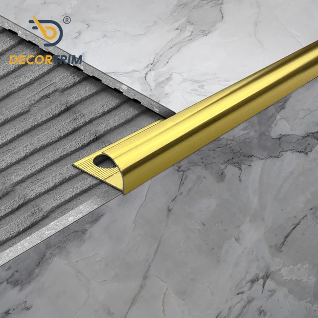 DECORTRIM Popular Design Aluminum Round-Shaped Line Decorative Trim Strip Metal Wall Tile Trim For Furniture Wall